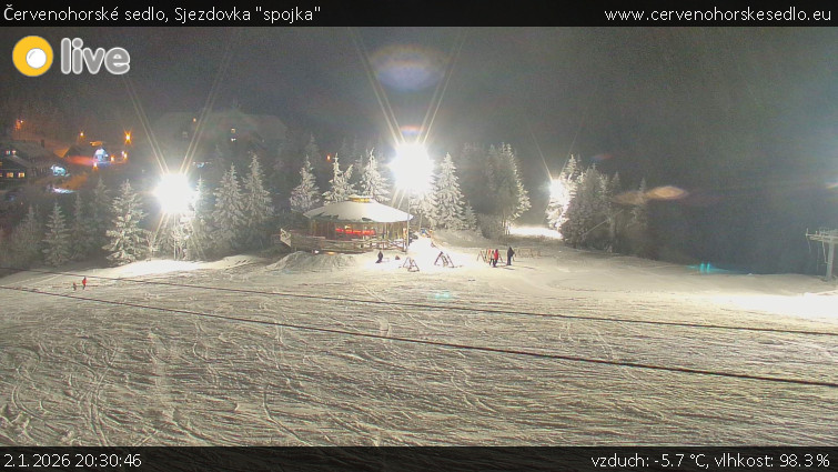 Červenohorské sedlo - Sjezdovka "spojka" - 2.1.2026 v 20:30