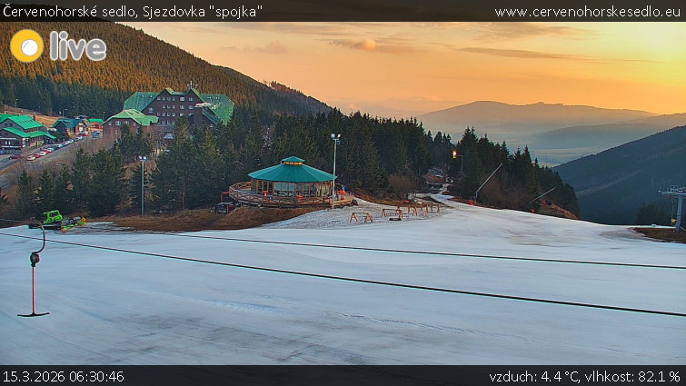 Červenohorské sedlo - Sjezdovka "spojka" - 15.3.2026 v 06:30