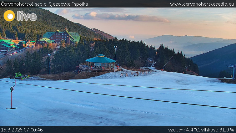 Červenohorské sedlo - Sjezdovka "spojka" - 15.3.2026 v 07:00
