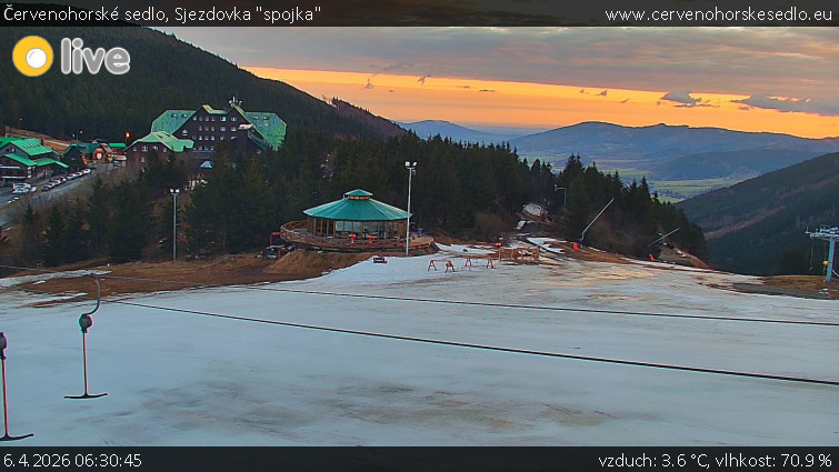 Červenohorské sedlo - Sjezdovka "spojka" - 6.4.2026 v 06:30