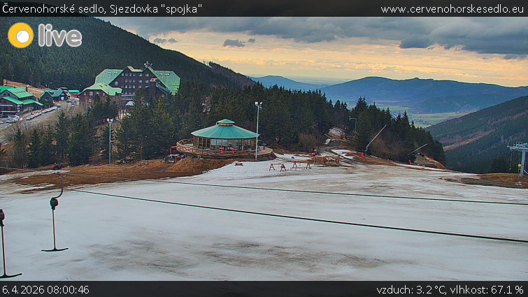 Červenohorské sedlo - Sjezdovka "spojka" - 6.4.2026 v 08:00
