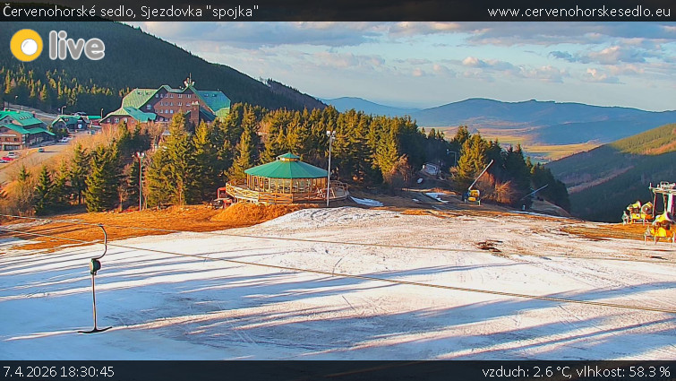 Červenohorské sedlo - Sjezdovka "spojka" - 7.4.2026 v 18:30