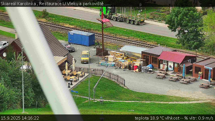Skiareál Karolinka - Restaurace U Vleku a parkoviště - 15.9.2025 v 14:16 Skiareál Karolinka - Restaurace U Vleku a parkoviště - 15.9.2025 v 14:16