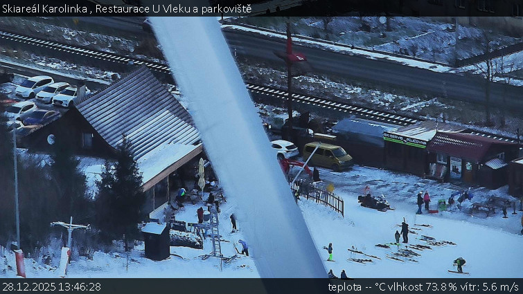 Skiareál Karolinka  - Restaurace U Vleku a parkoviště - 28.12.2025 v 13:46