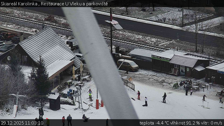 Skiareál Karolinka  - Restaurace U Vleku a parkoviště - 29.12.2025 v 11:03