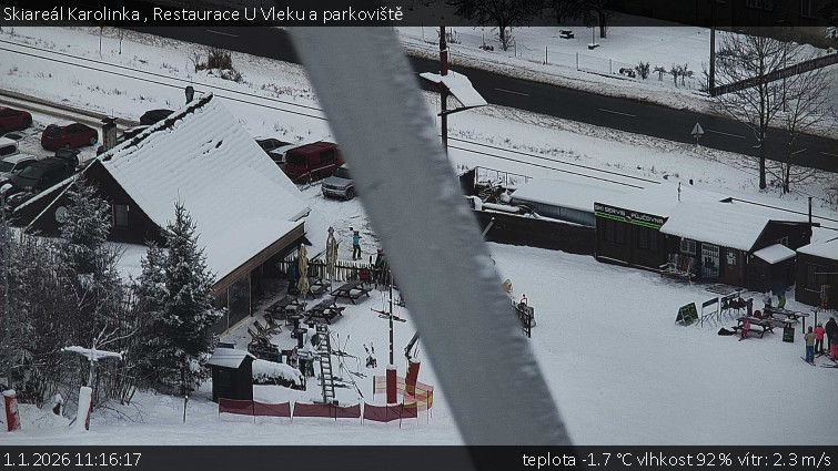 Skiareál Karolinka  - Restaurace U Vleku a parkoviště - 1.1.2026 v 11:16