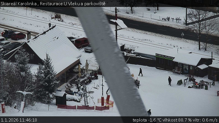 Skiareál Karolinka  - Restaurace U Vleku a parkoviště - 1.1.2026 v 11:46