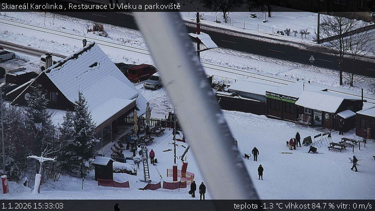 Skiareál Karolinka  - Restaurace U Vleku a parkoviště - 1.1.2026 v 15:33