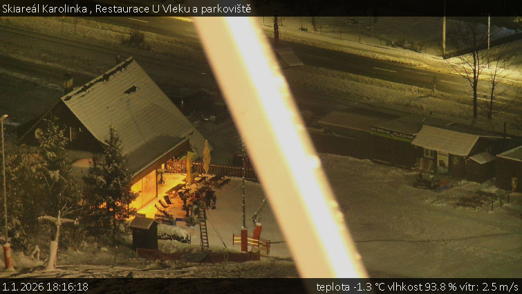 Skiareál Karolinka  - Restaurace U Vleku a parkoviště - 1.1.2026 v 18:16