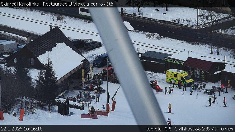 Skiareál Karolinka  - Restaurace U Vleku a parkoviště - 22.1.2026 v 10:16