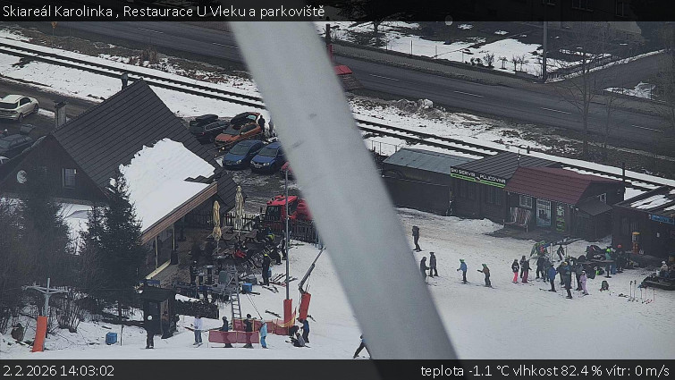 Skiareál Karolinka  - Restaurace U Vleku a parkoviště - 2.2.2026 v 14:03