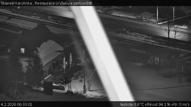 Skiareál Karolinka  - Restaurace U Vleku a parkoviště - 4.2.2026 v 06:33