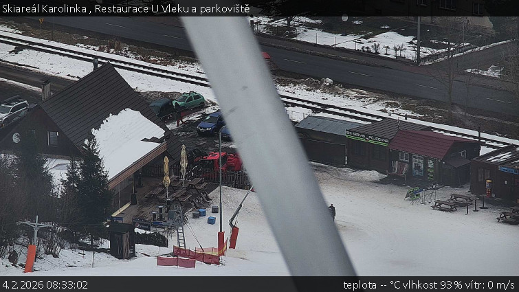Skiareál Karolinka  - Restaurace U Vleku a parkoviště - 4.2.2026 v 08:33