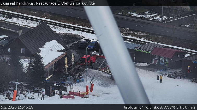 Skiareál Karolinka  - Restaurace U Vleku a parkoviště - 5.2.2026 v 15:46