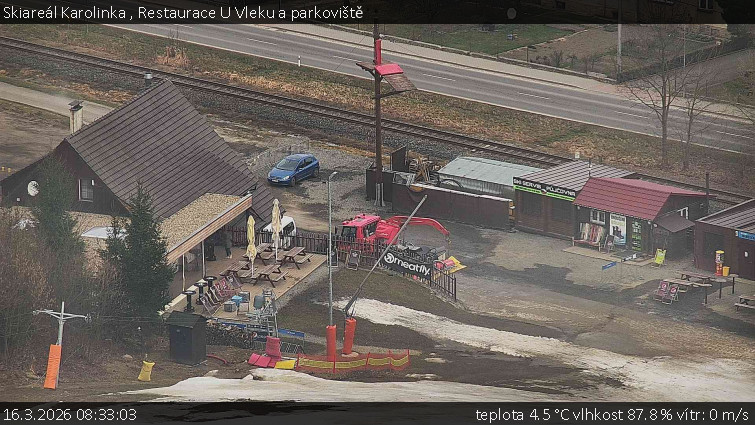 Skiareál Karolinka  - Restaurace U Vleku a parkoviště - 16.3.2026 v 08:33