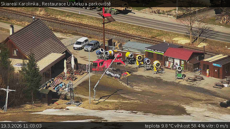 Skiareál Karolinka  - Restaurace U Vleku a parkoviště - 19.3.2026 v 11:03