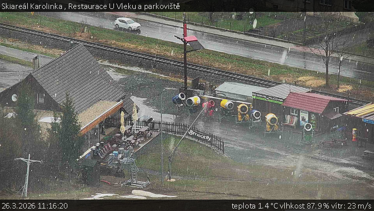 Skiareál Karolinka  - Restaurace U Vleku a parkoviště - 26.3.2026 v 11:16