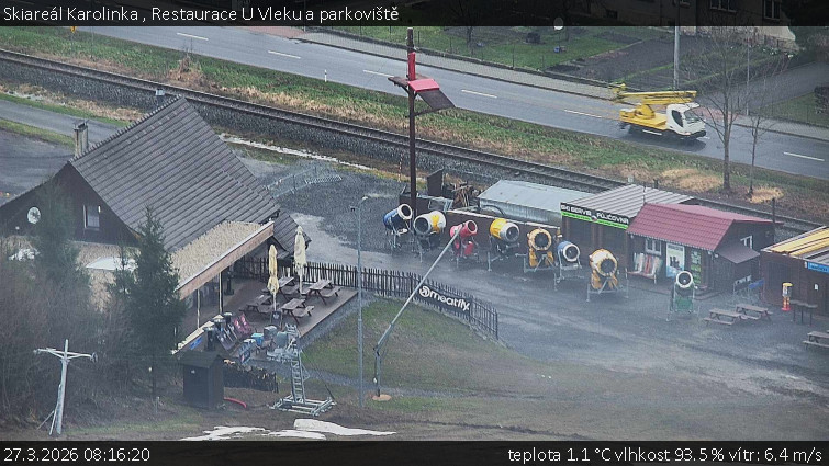 Skiareál Karolinka  - Restaurace U Vleku a parkoviště - 27.3.2026 v 08:16
