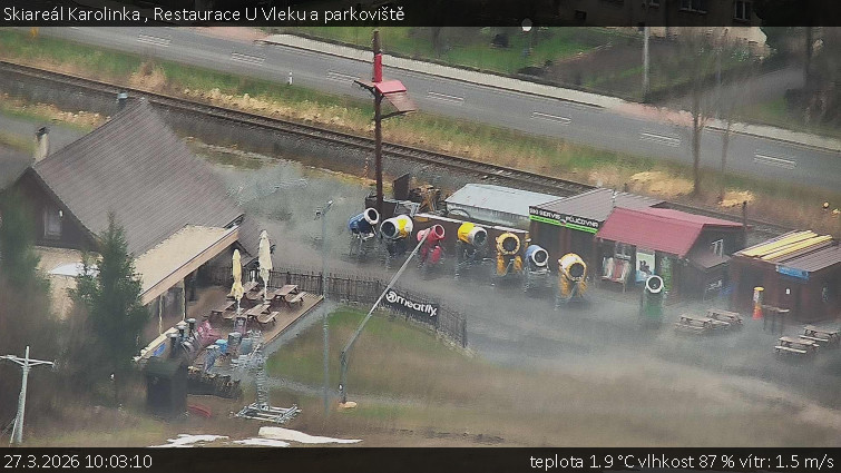 Skiareál Karolinka  - Restaurace U Vleku a parkoviště - 27.3.2026 v 10:03