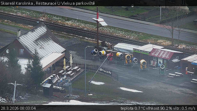 Skiareál Karolinka  - Restaurace U Vleku a parkoviště - 28.3.2026 v 08:03