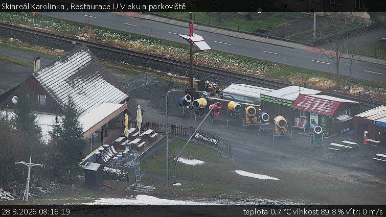 Skiareál Karolinka  - Restaurace U Vleku a parkoviště - 28.3.2026 v 08:16