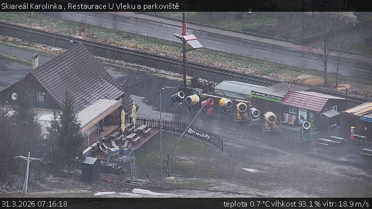 Skiareál Karolinka  - Restaurace U Vleku a parkoviště - 31.3.2026 v 07:16