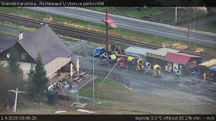 Skiareál Karolinka  - Restaurace U Vleku a parkoviště - 1.4.2026 v 09:46