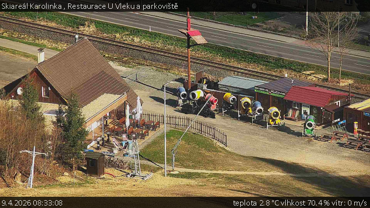 Skiareál Karolinka  - Restaurace U Vleku a parkoviště - 9.4.2026 v 08:33