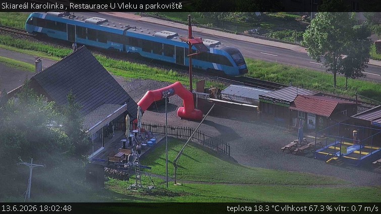 Skiareál Karolinka  - Restaurace U Vleku a parkoviště - 13.6.2026 v 18:02