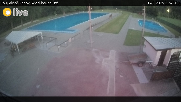 Koupaliště Tišnov - Areál koupaliště - 14.6.2025 v 21:45 Koupaliště Tišnov - Areál koupaliště - 14.6.2025 v 21:45