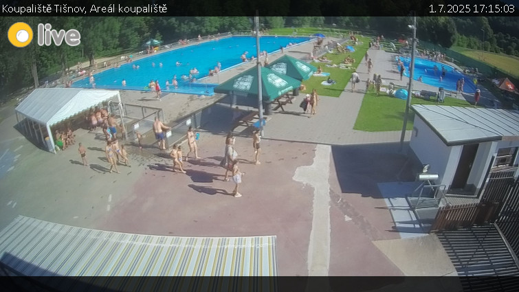 Koupaliště Tišnov - Areál koupaliště - 1.7.2025 v 17:15 Koupaliště Tišnov - Areál koupaliště - 1.7.2025 v 17:15