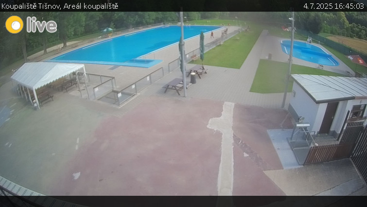 Koupaliště Tišnov - Areál koupaliště - 4.7.2025 v 16:45 Koupaliště Tišnov - Areál koupaliště - 4.7.2025 v 16:45