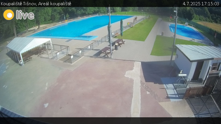 Koupaliště Tišnov - Areál koupaliště - 4.7.2025 v 17:15 Koupaliště Tišnov - Areál koupaliště - 4.7.2025 v 17:15