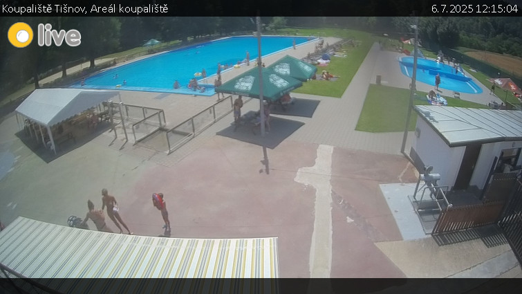 Koupaliště Tišnov - Areál koupaliště - 6.7.2025 v 12:15 Koupaliště Tišnov - Areál koupaliště - 6.7.2025 v 12:15