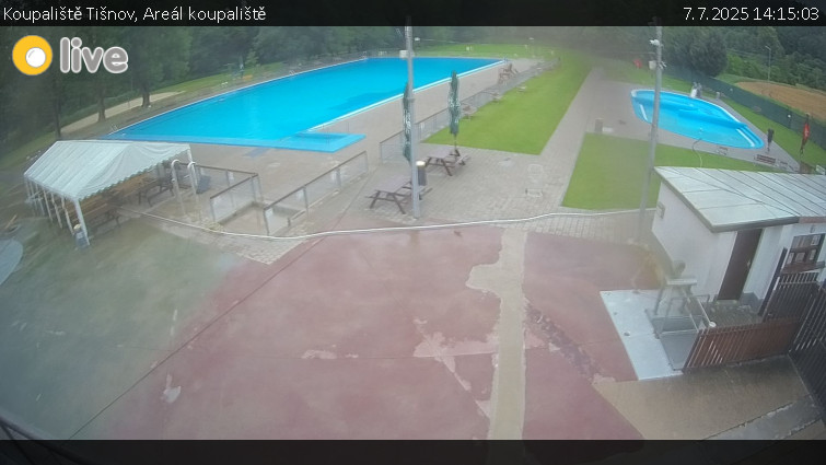 Koupaliště Tišnov - Areál koupaliště - 7.7.2025 v 14:15 Koupaliště Tišnov - Areál koupaliště - 7.7.2025 v 14:15