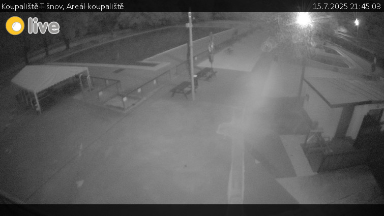 Koupaliště Tišnov - Areál koupaliště - 15.7.2025 v 21:45 Koupaliště Tišnov - Areál koupaliště - 15.7.2025 v 21:45