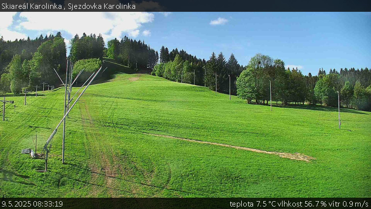 Skiareál Karolinka  - Sjezdovka Karolinka - 9.5.2025 v 08:33