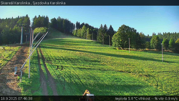 Skiareál Karolinka  - Sjezdovka Karolinka - 18.9.2025 v 07:46