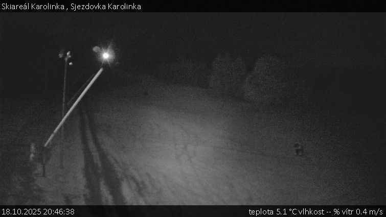 Skiareál Karolinka - Sjezdovka Karolinka - 18.10.2025 v 20:46 Skiareál Karolinka - Sjezdovka Karolinka - 18.10.2025 v 20:46