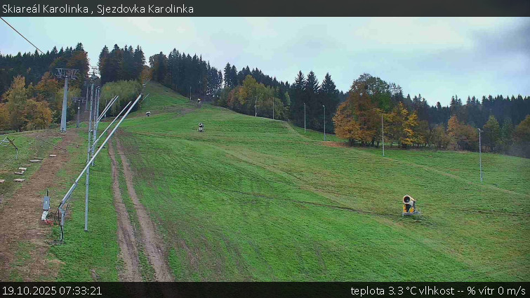 Skiareál Karolinka  - Sjezdovka Karolinka - 19.10.2025 v 07:33