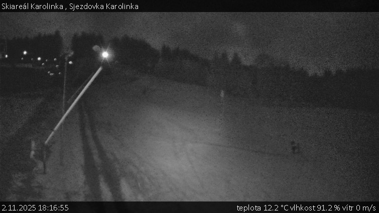 Skiareál Karolinka - Sjezdovka Karolinka - 2.11.2025 v 18:16 Skiareál Karolinka - Sjezdovka Karolinka - 2.11.2025 v 18:16
