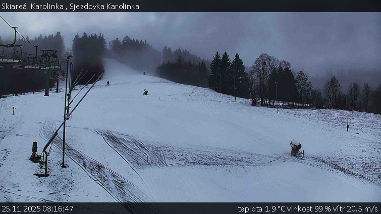 Skiareál Karolinka  - Sjezdovka Karolinka - 25.11.2025 v 08:16