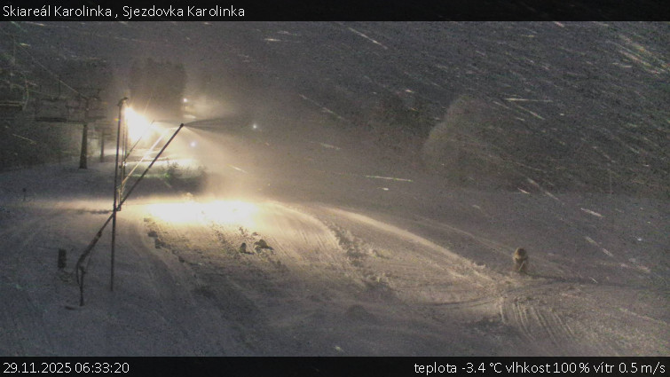 Skiareál Karolinka  - Sjezdovka Karolinka - 29.11.2025 v 06:33