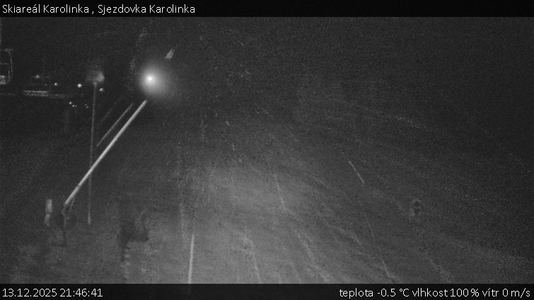 Skiareál Karolinka  - Sjezdovka Karolinka - 13.12.2025 v 21:46