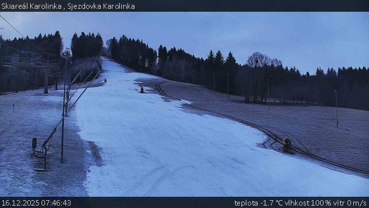 Skiareál Karolinka  - Sjezdovka Karolinka - 16.12.2025 v 07:46