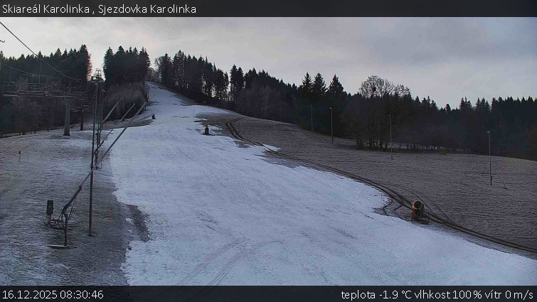 Skiareál Karolinka  - Sjezdovka Karolinka - 16.12.2025 v 08:30