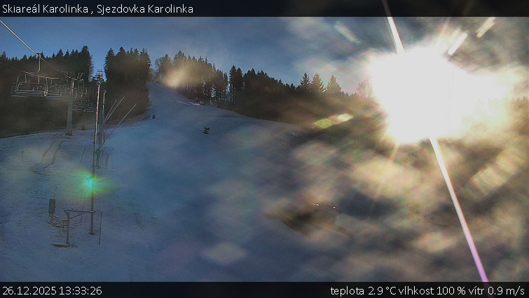 Skiareál Karolinka  - Sjezdovka Karolinka - 26.12.2025 v 13:33