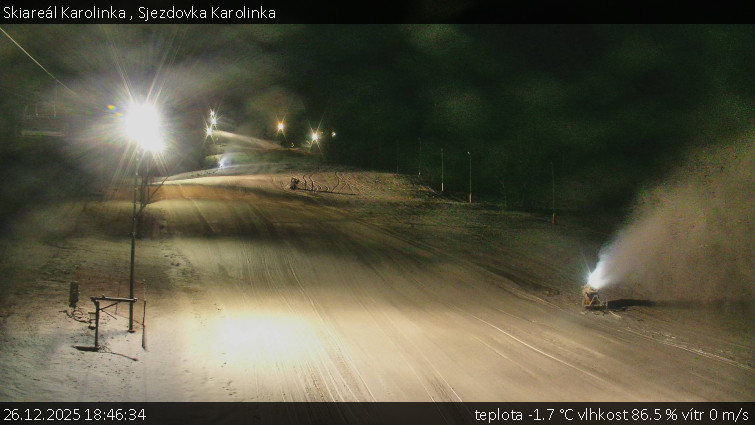 Skiareál Karolinka  - Sjezdovka Karolinka - 26.12.2025 v 18:46
