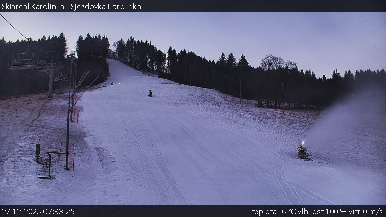 Skiareál Karolinka  - Sjezdovka Karolinka - 27.12.2025 v 07:33