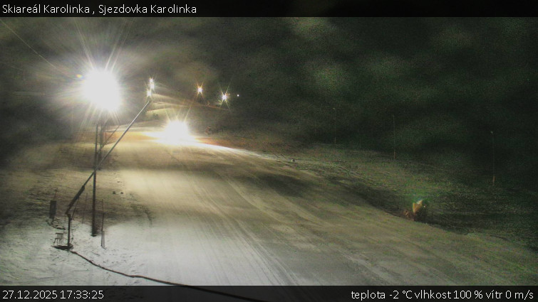 Skiareál Karolinka  - Sjezdovka Karolinka - 27.12.2025 v 17:33